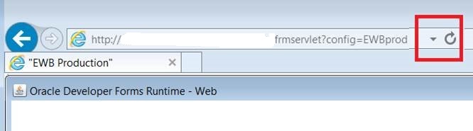 Appliction screen is blank or empty