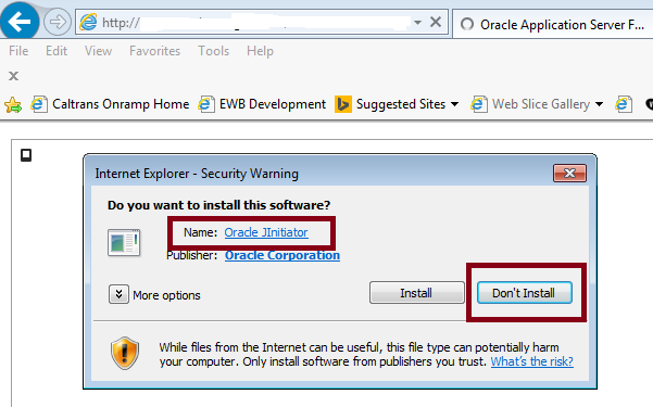 Jinitiator jAva Install